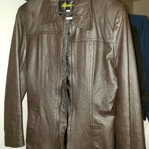 Real leather coat